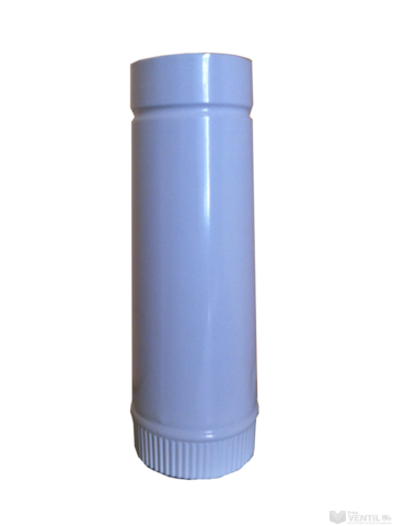 Alu füstcső szűkítő hosszú 132-112mm, fehér szinterezett