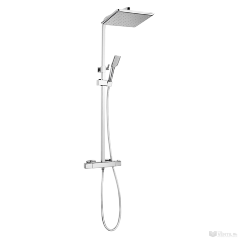 Mofém Flow termosztátos zuhanyrendszer (csaptelep, fej- és kézizuhany, állítható felszállócső)