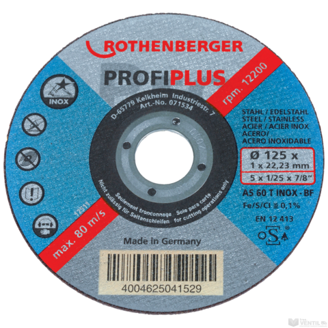 Rothenberger INOX Profi Plus flexkorong 115x1 mm