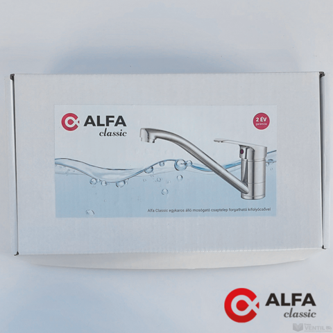 Alfa Classic egykaros álló mosogató csaptelep forgatható kifolyócsővel