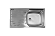 Mofém EVO 1B 1D rozsdamentes mosogató, 780x435 mm, 1 medencés + 1 csepptálca, leeresztő garnitúrával