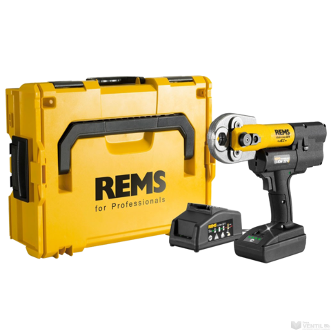 REMS Mini-Press 22V ACC akkus présgép készlet + ajándék 3db préspofa, L-Boxx-ban - M